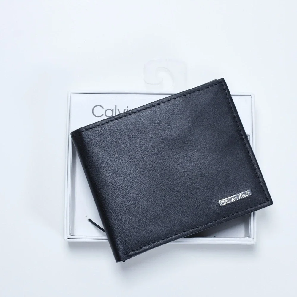 Calvin Klein Leather Wallet with RFID Protection - New in Box - Men's Black